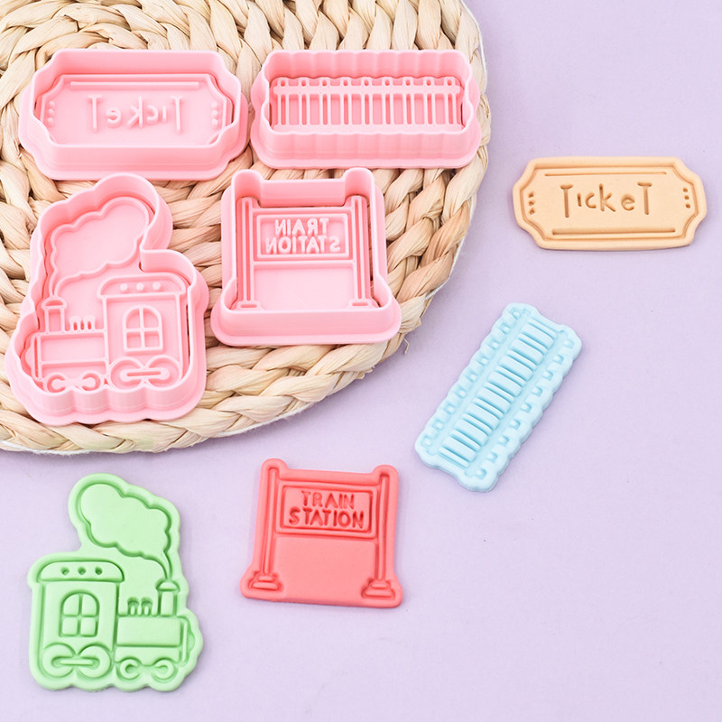 火车系列仿真饼干模具印花饼干