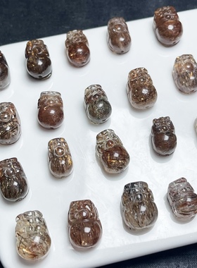 天然黑金超貔貅手工diy手链项链吊坠手机链步摇耳饰水晶礼物配饰