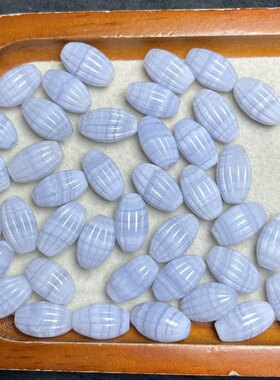天然蓝纹玛瑙桶珠手工diy手链项链吊坠步摇发簪耳饰水晶配饰散珠