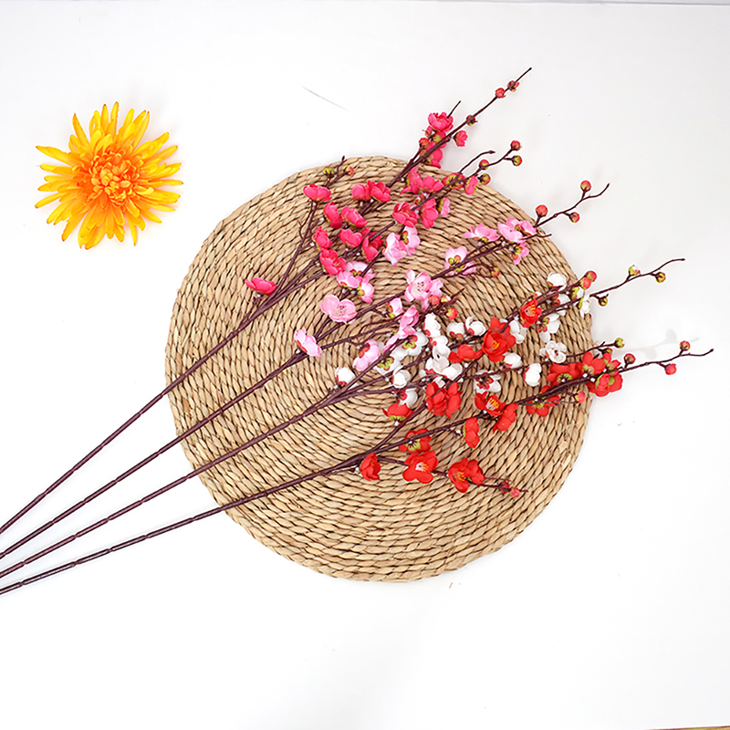 仿真腊梅花婚庆婚礼绢布假花装饰花艺中式客厅茶几摆放  四色可选