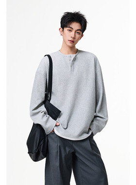 新款百搭潮流春秋时尚长袖T恤-HX1021 无影墙