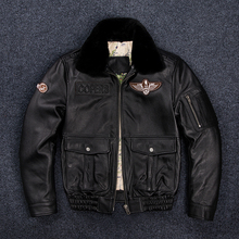 真皮皮衣男纯牛皮简约飞行服头层牛皮翻领夹克大码加棉冬装外套潮