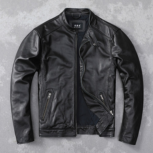 经典立领机车皮衣机车