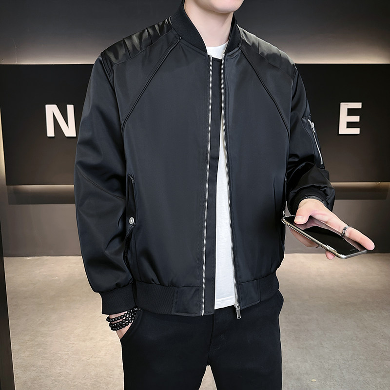 棒球领外套男秋季休闲男士飞行员夹克工装上衣服秋冬装2025新款潮