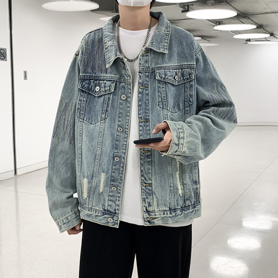 刺绣外穿美式男士休闲夹克