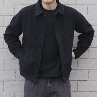 春秋季牛仔外套男韩版潮流简约学生百搭宽松夹克青少年工装上衣服