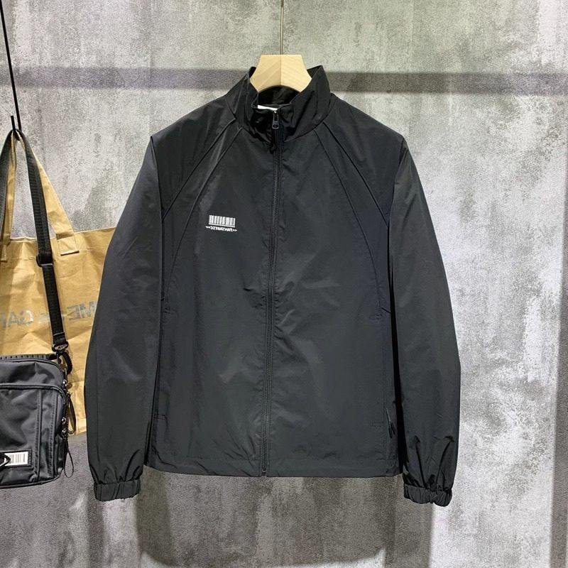 春秋季时尚潮流立领夹克外套男潮流纯色修身情侣款工装运动冲锋衣