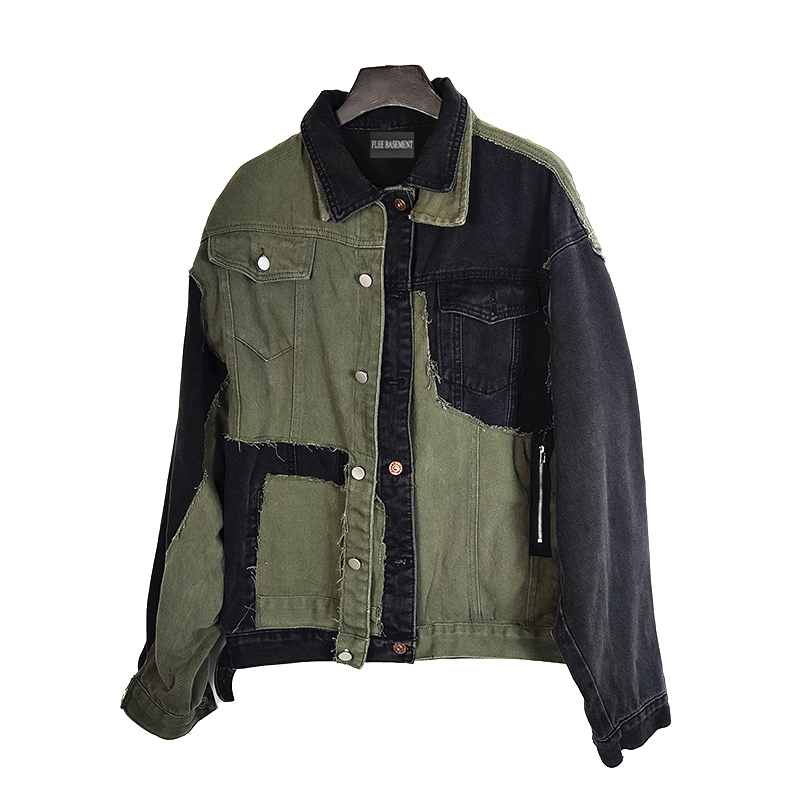 秋季宽松休闲黑色牛仔夹克外套