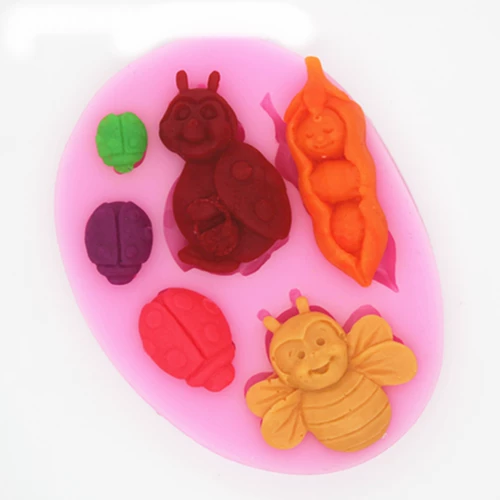 Силиконовая форма, акриловый фондан, P278, пчела