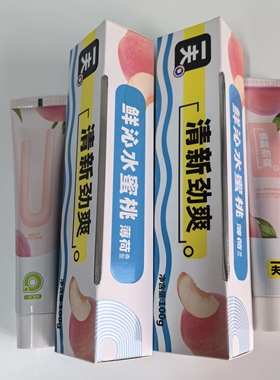 Eaff一夫一井牙膏劲爽薄荷鲜沁水蜜桃清新口气美白木糖醇成人100g