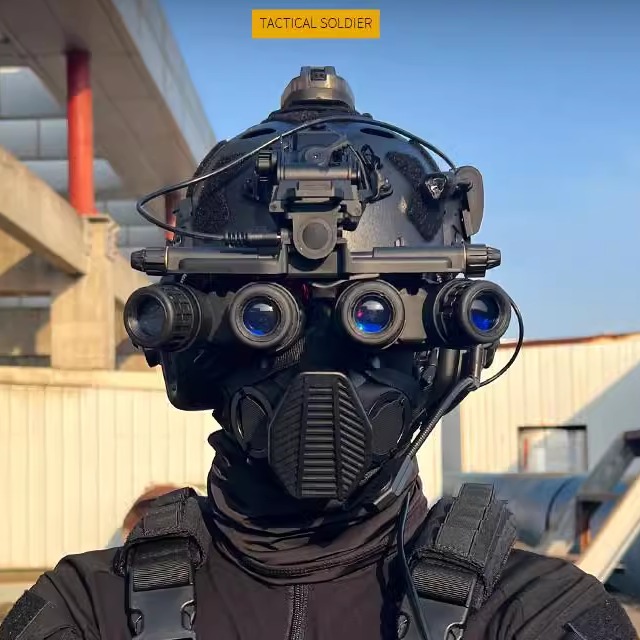 迷彩FAST SF战术头盔夜视仪呼吸器拾音降噪耳机套装wargame装备