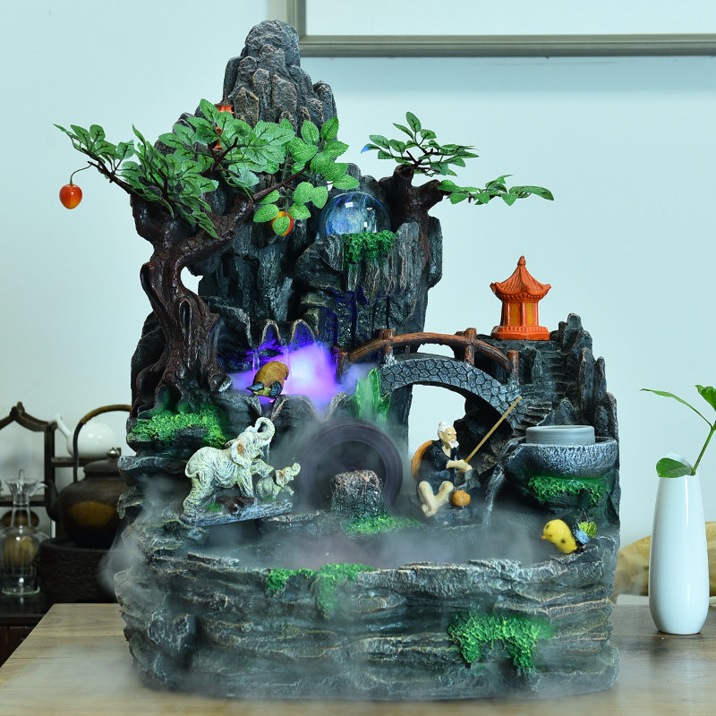 a living room fish tank Rockery Flowing water fountain to ground Decoration Feng Shui round indoor humidifier The opening Gifts decorate technologyin the Home accessories , Decoration  category - from Buy2taobao.com to provide professional Taobao agent buy service