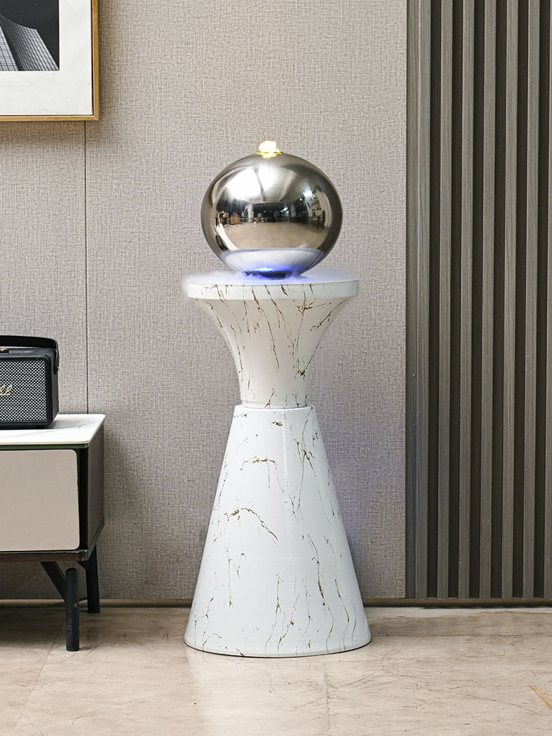 斯堪的纳维亚无障碍豪华风格家居装饰风水球循环流水喷泉电视柜装