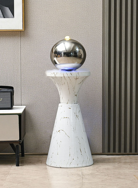 斯堪的纳维亚无障碍豪华风格家居装饰风水球循环流水喷泉电视柜装