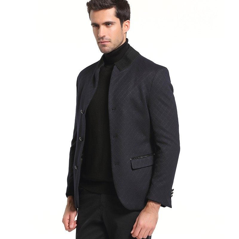 【41.1%羊毛】吉家外套秋冬厚款男士派克服休闲毛料多口袋