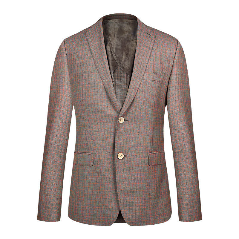 【VBC进口羊毛西服】吉家男士休闲格子薄款半里便西装含桑蚕丝,男装,西服,淘宝优惠券,粉丝福利购,淘宝优惠卷