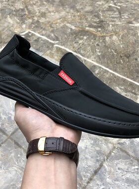 帕达索新款男士套脚冰丝布鞋透气舒适百搭一脚蹬软底男鞋8981 FGJ