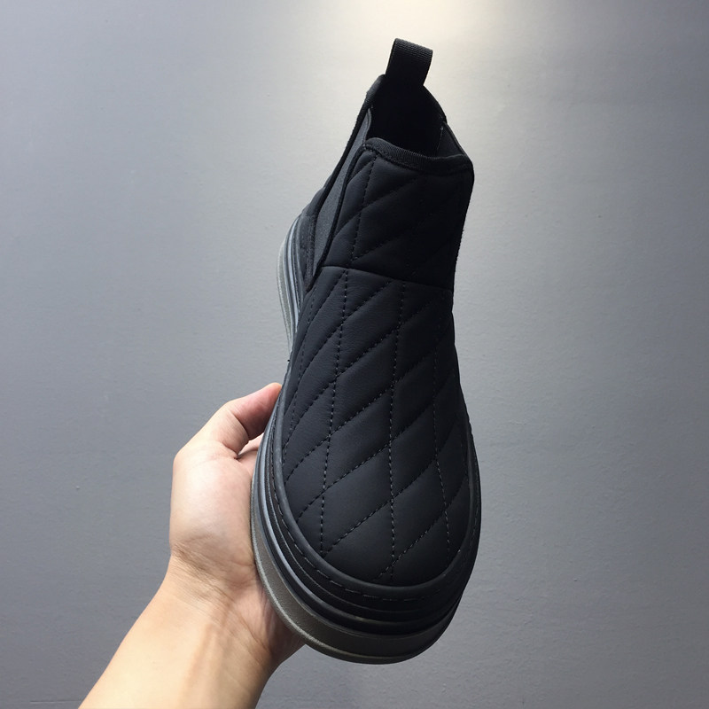 PADASSO WINTER FLEECE MENS SHOES PLATFORM MARTIN BOOTS CASUAL VERSATILE COTTON SHOES 211036