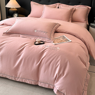 2025秋冬新款A类全棉磨毛床上四件套加厚长绒棉被套床单纯棉床笠