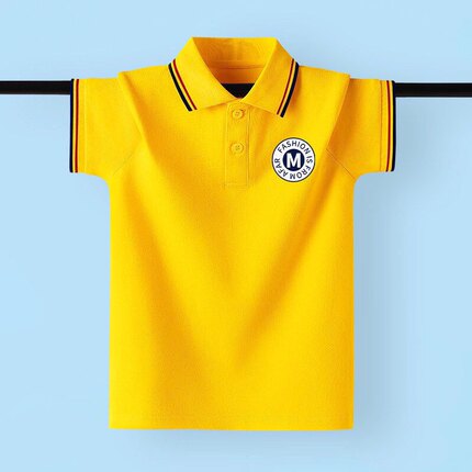 男童短袖棉T恤夏季翻领polo衫中大童2025新款夏装儿童洋气衣服