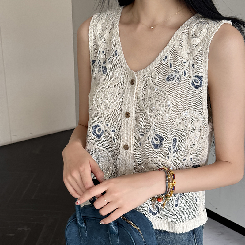 v领衬衫女欧洲站新款欧货背心潮