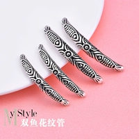 S925, ретро плетеная изогнутая трубка с аксессуарами ручной работы, серебро 925 пробы, в цветочек, DIY