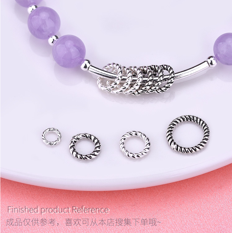 纯银闭口圈diy手工配饰散珠