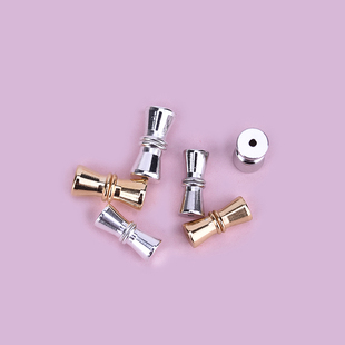 925纯银镀白金扣子 螺旋扣 珍珠拧扣 手链项链螺丝扣 手工diy配件