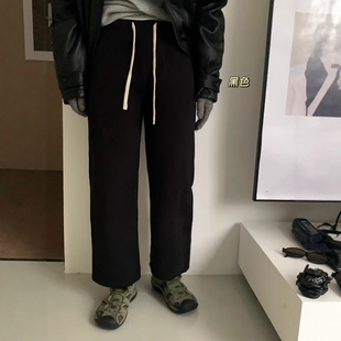 九分裤 女2025冬高腰显瘦百搭休闲裤 seven加绒小直筒烟管卫裤 one