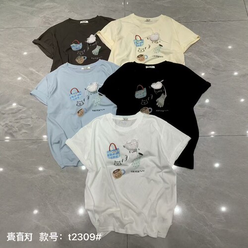 2026夏季dayan新款韩版宽松大码卡通字母图案百搭减龄短袖T恤女