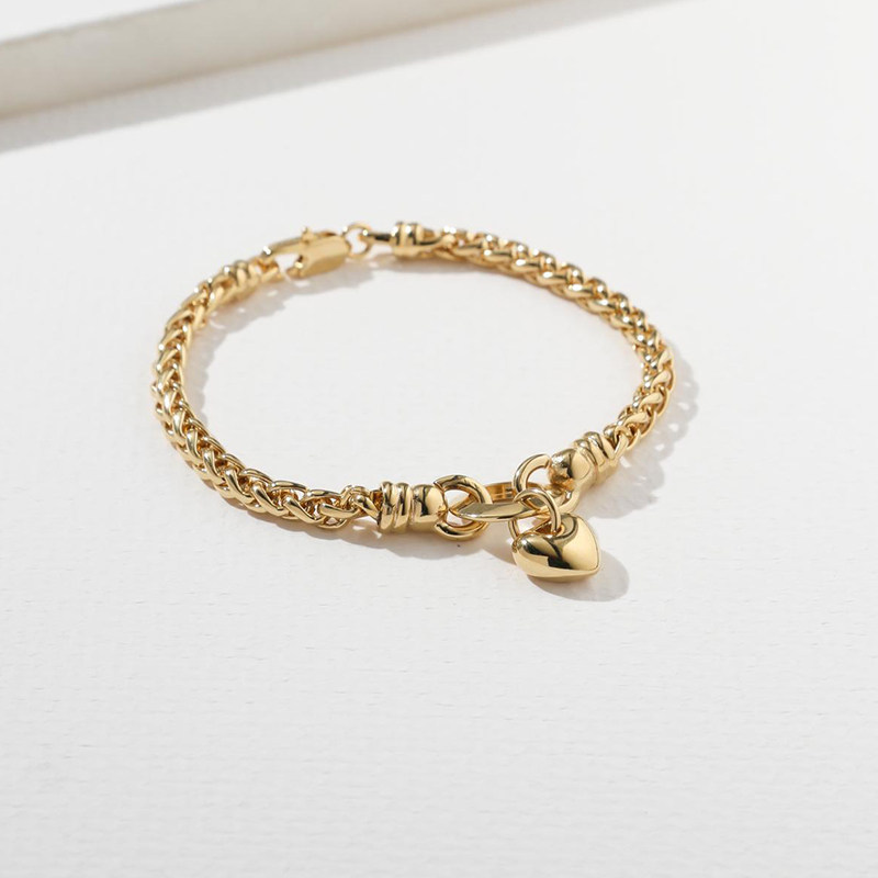 vanessa mooney镀金爱心手链女款小众设计叠戴情人节礼物送女友