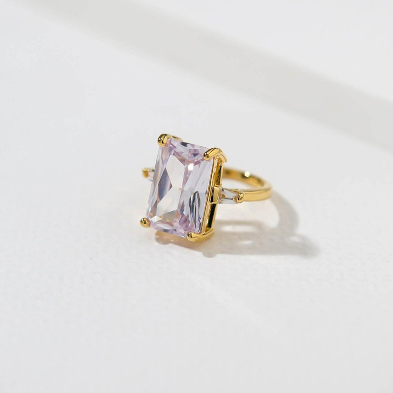 美国vanessa mooney透明水晶戒指女冷淡风高级指环小众设计大宝石