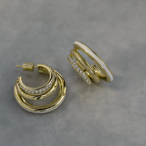 FandHJewellery耳环女欧美镀金