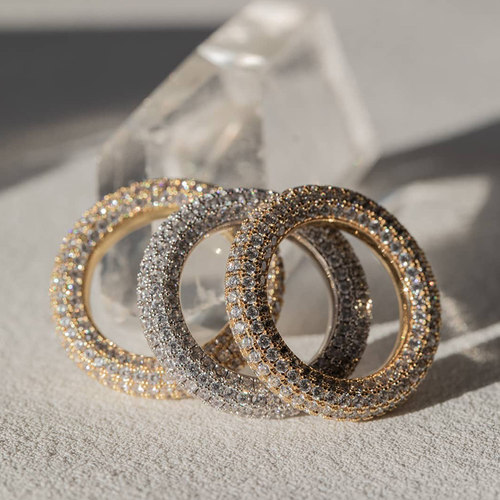 luvaj满天星镶钻戒指水钻高级