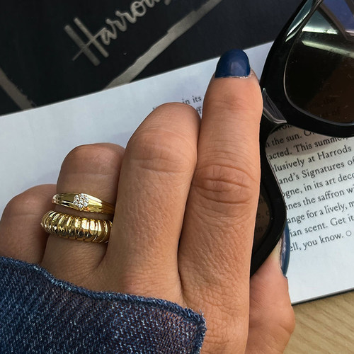 小花朵宝石戒指女轻奢高级指环