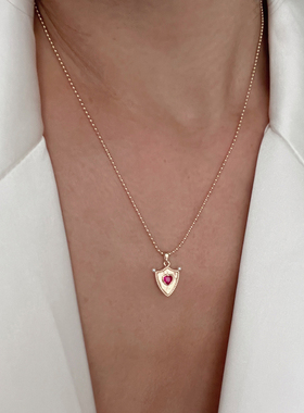 LHWindsor温莎珠宝盾牌项链镶钻