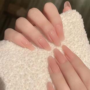 穿戴甲 纯手工定制中长款裸色美甲黄黑皮显白穿戴甲热销榜