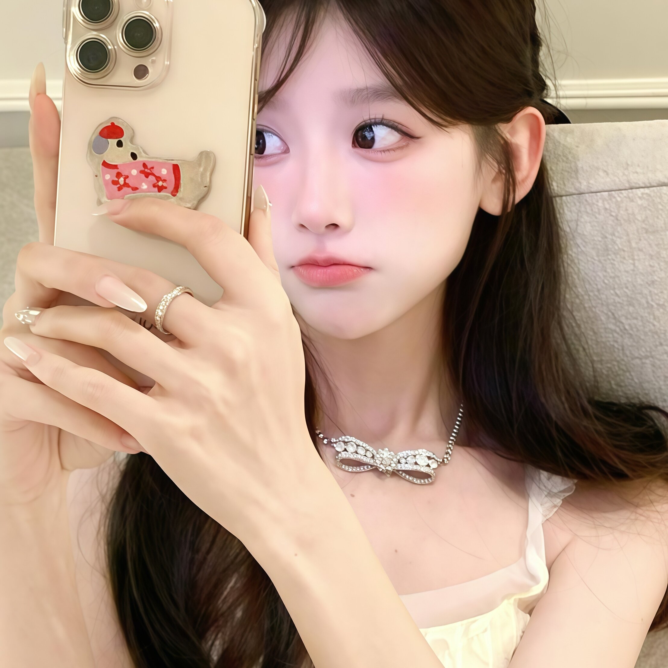 野草莓/幻影蝴蝶  你的懒懒lanlan 满钻蝴蝶少女复古项链图片