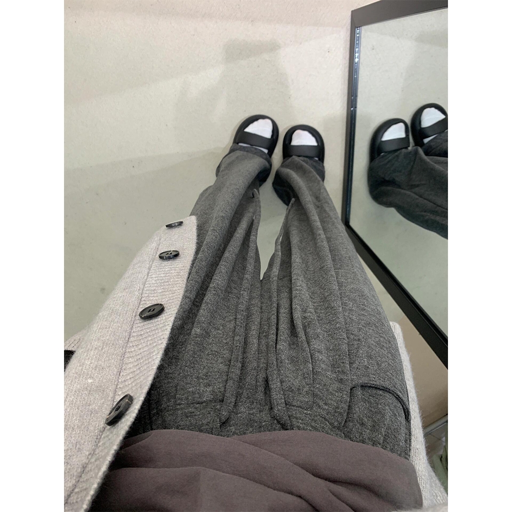 官方正品垂坠感软糯糯米裤女款小个子秋季新款胖mm大码梨型身材慵