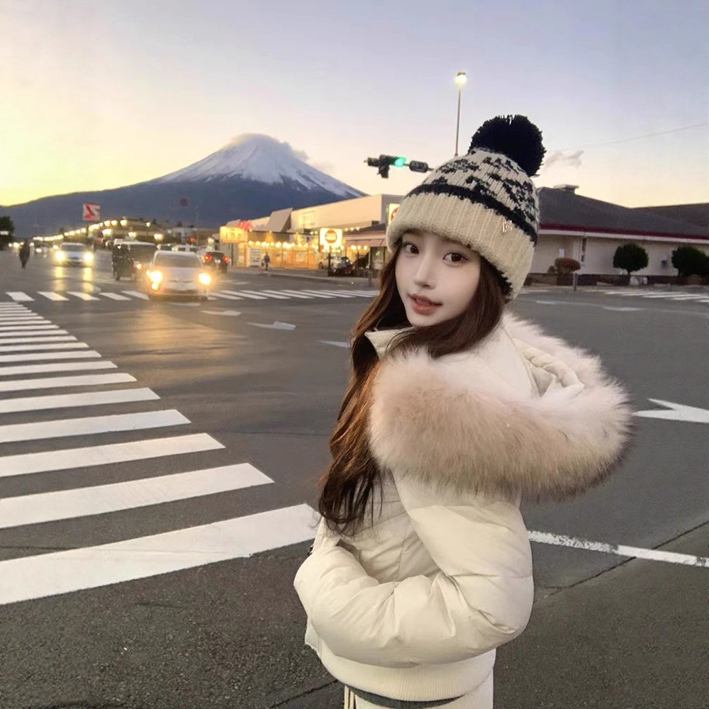 2025冬小棉袄羽绒棉服巨好看新款韩系穿搭小个子大毛领短款棉衣