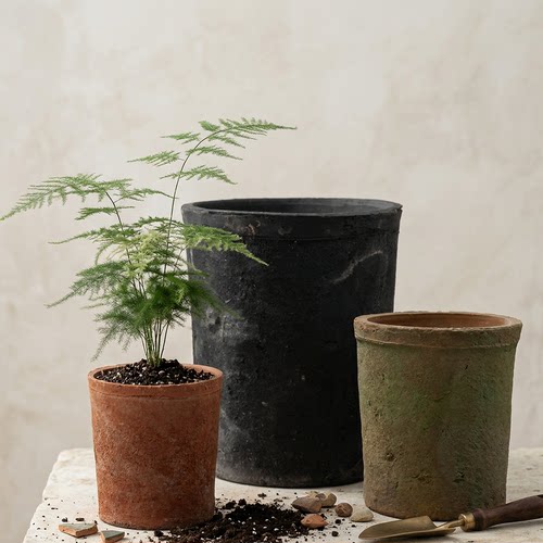 粗陶红陶土花盆简约复古吸水透气