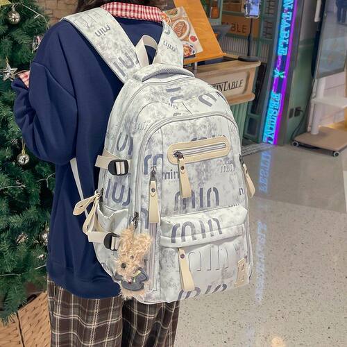 女大学生大容量护脊双肩包