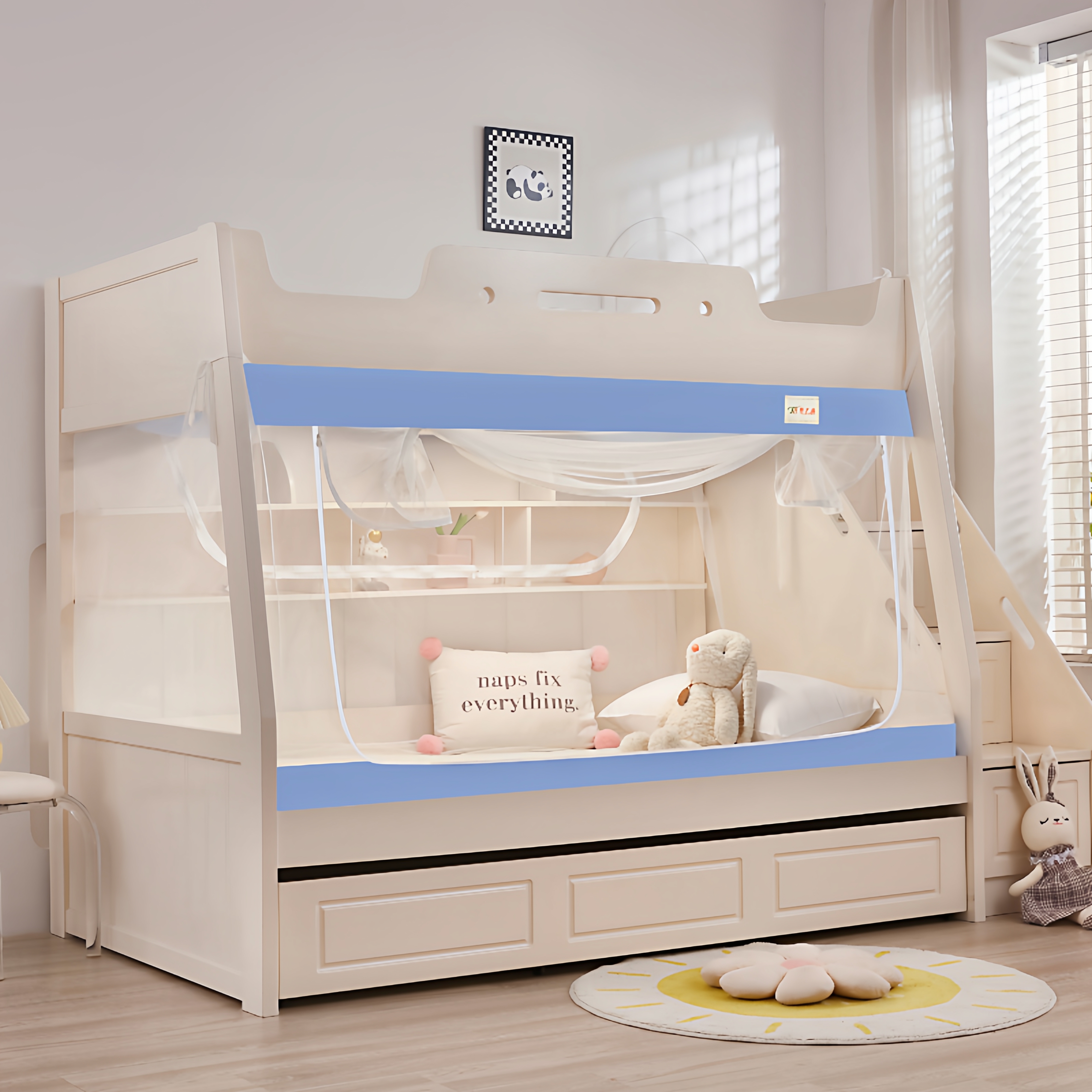 360°防蚊升级防尘顶全底设计