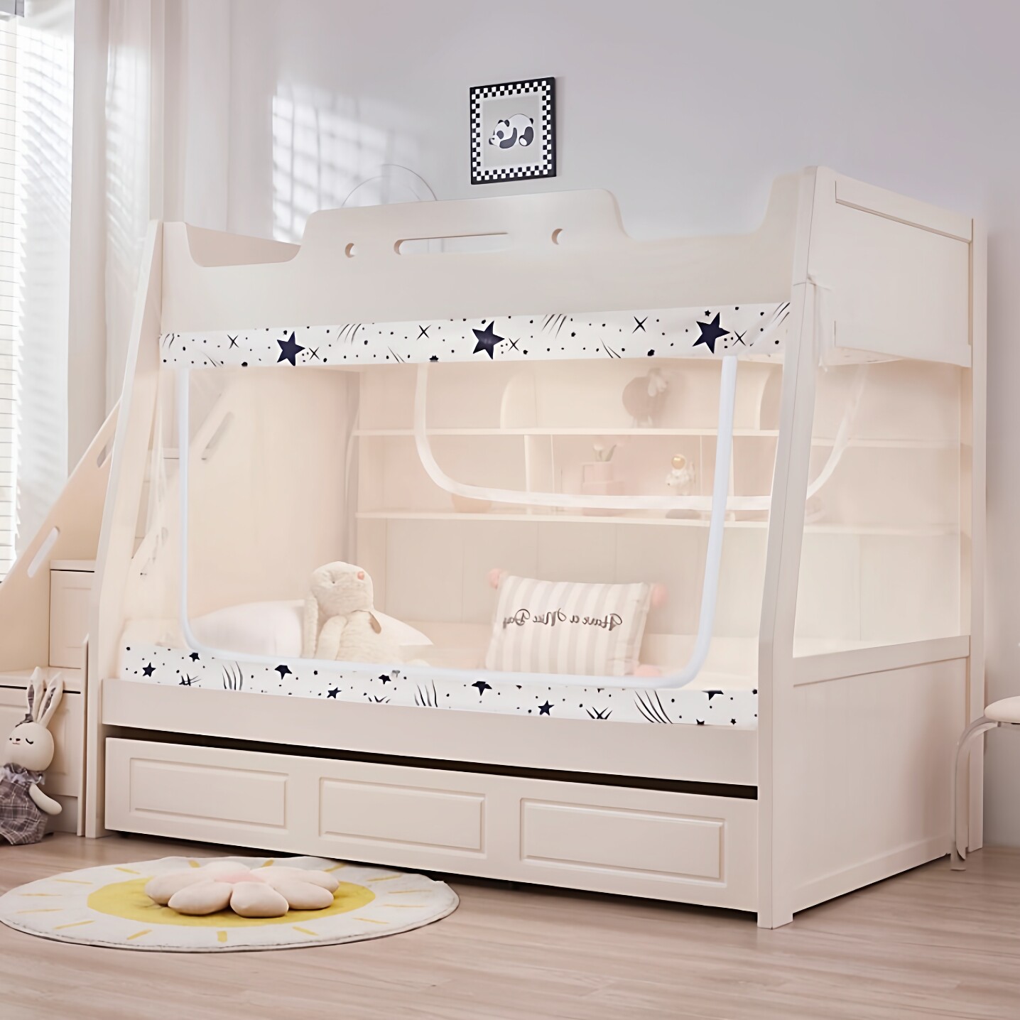 全包型1.2m防蚊儿童双层上下铺子母床1.5梯形家用高低床专用蚊帐,床上用品,蚊帐,淘宝优惠券,粉丝福利购,淘宝优惠卷