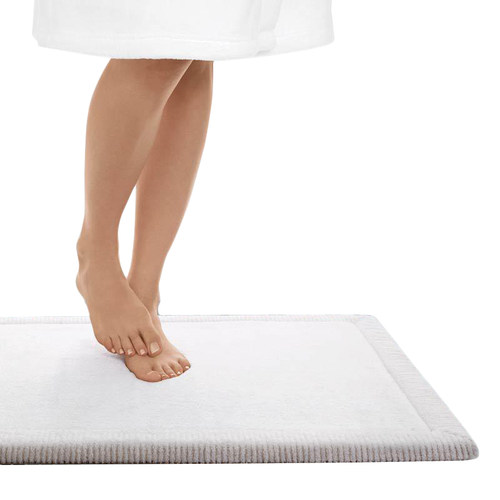 浴室吸水地垫卫生间记忆棉白色