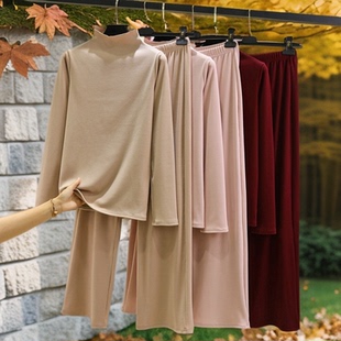 竖条德绒睡衣女款秋冬季长袖长裤加厚保暖薄绒大码家居服套装2025