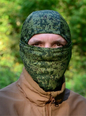 俄单EMR迷彩 小绿人战术头套骑行防晒风沙护颈围脖男薄款速干面罩