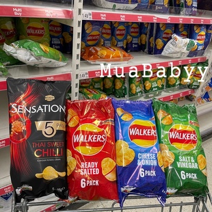 北京现货 甜辣原味进口零食 英国Walker原切薯片芝士洋葱咸醋泰式