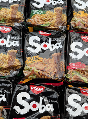 现货 超好吃英国soba noodles日式速食方便面照烧香辣拌面11g