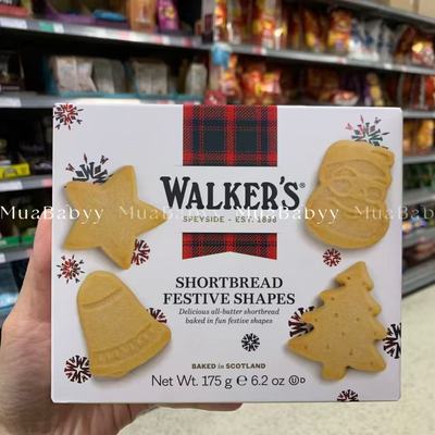 现货 英国walker’s黄油曲奇手指饼干圣诞造型礼盒新年伴手礼进口